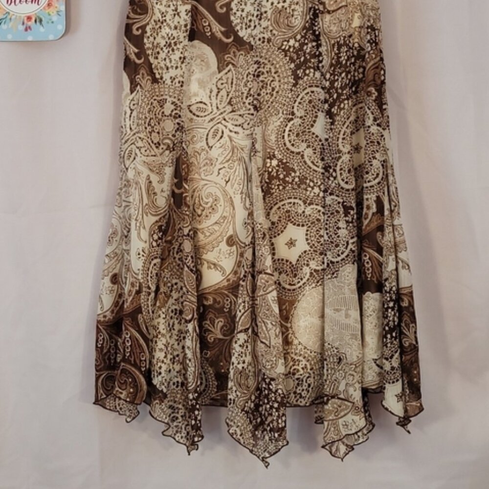 Women's Midi Earth Colors Skirt  Size 6